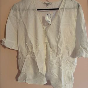 Madewell NWT linen top